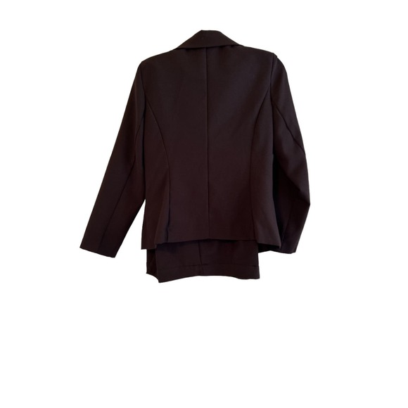 T. Milano 2 pc Pantsuit Dk Purple with Animal Print Lining Size 12 Work Church - Picture 5 of 11